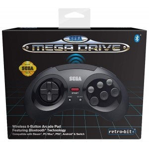 Retro-Bit SEGA Mega Drive BlueTooth Arcade Pad - Black   