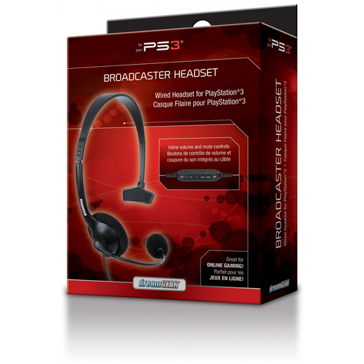 PS3 dreamGEAR Broadcaster Headset - Black   