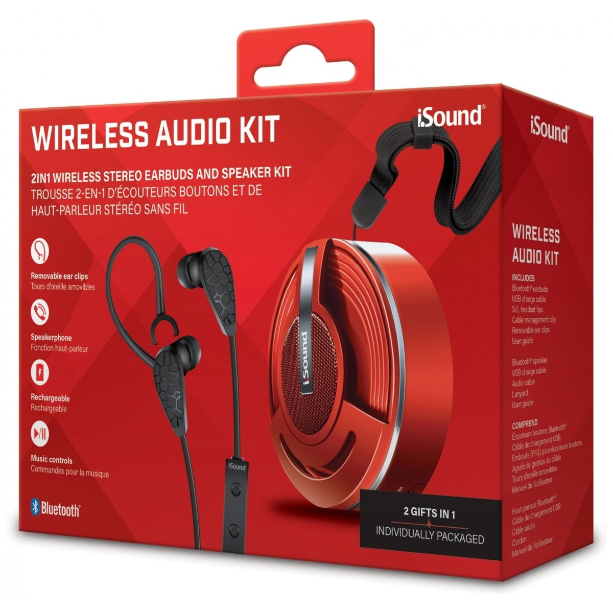 iSound Bluetooth Wireless Audio Kit Red The Games Emporium