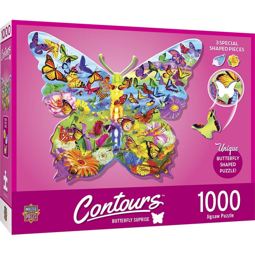 Masterpieces Puzzle Contours Shaped Butterfly Shape Puzzle 1,000 pieces   